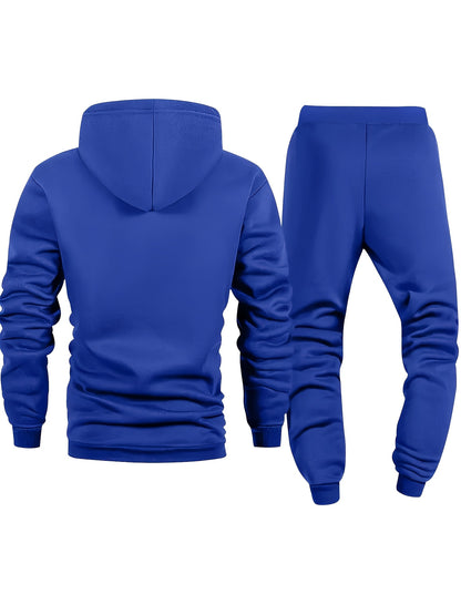 2026 New Men's 2pcs Set, Casual Hooded Sweatshirt and Joggers Outfit for Autumn/Winter, Sportswear Set, Hooded Sweatshirt and Joggers