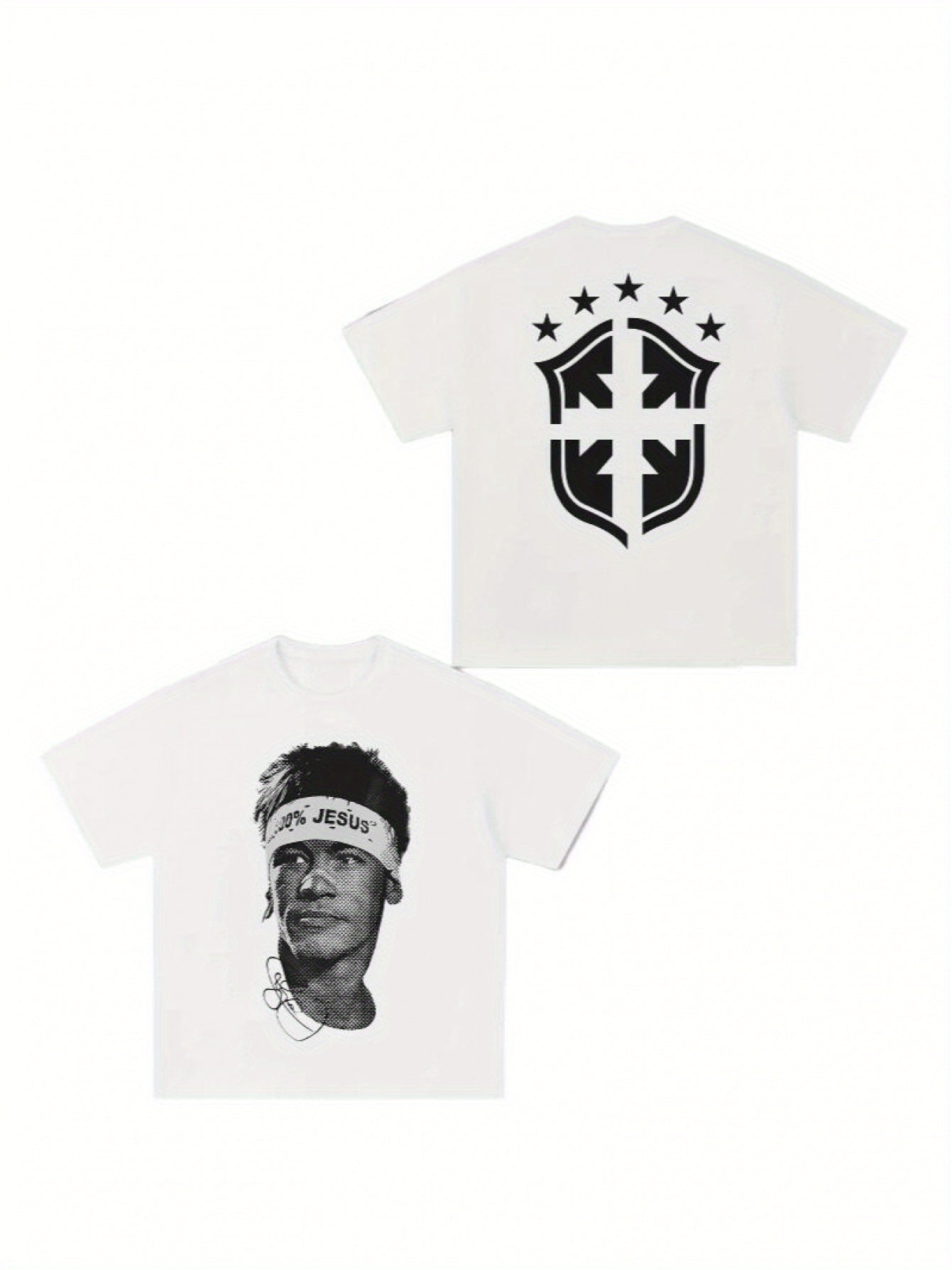 Men'S Soccer Graphic T-Shirt - A White Tee Featuring a Black Design, Made from Moisture-Wicking Fabric Suitable for Sports, Gym, And Streetwear. This Breathable Athletic Top Is Perfect for Casual Outfits, Gym Attire, And Urban Fashion