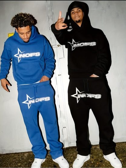 2026 New Men's 2pcs Set, Casual Hooded Sweatshirt and Joggers Outfit for Autumn/Winter, Sportswear Set, Hooded Sweatshirt and Joggers